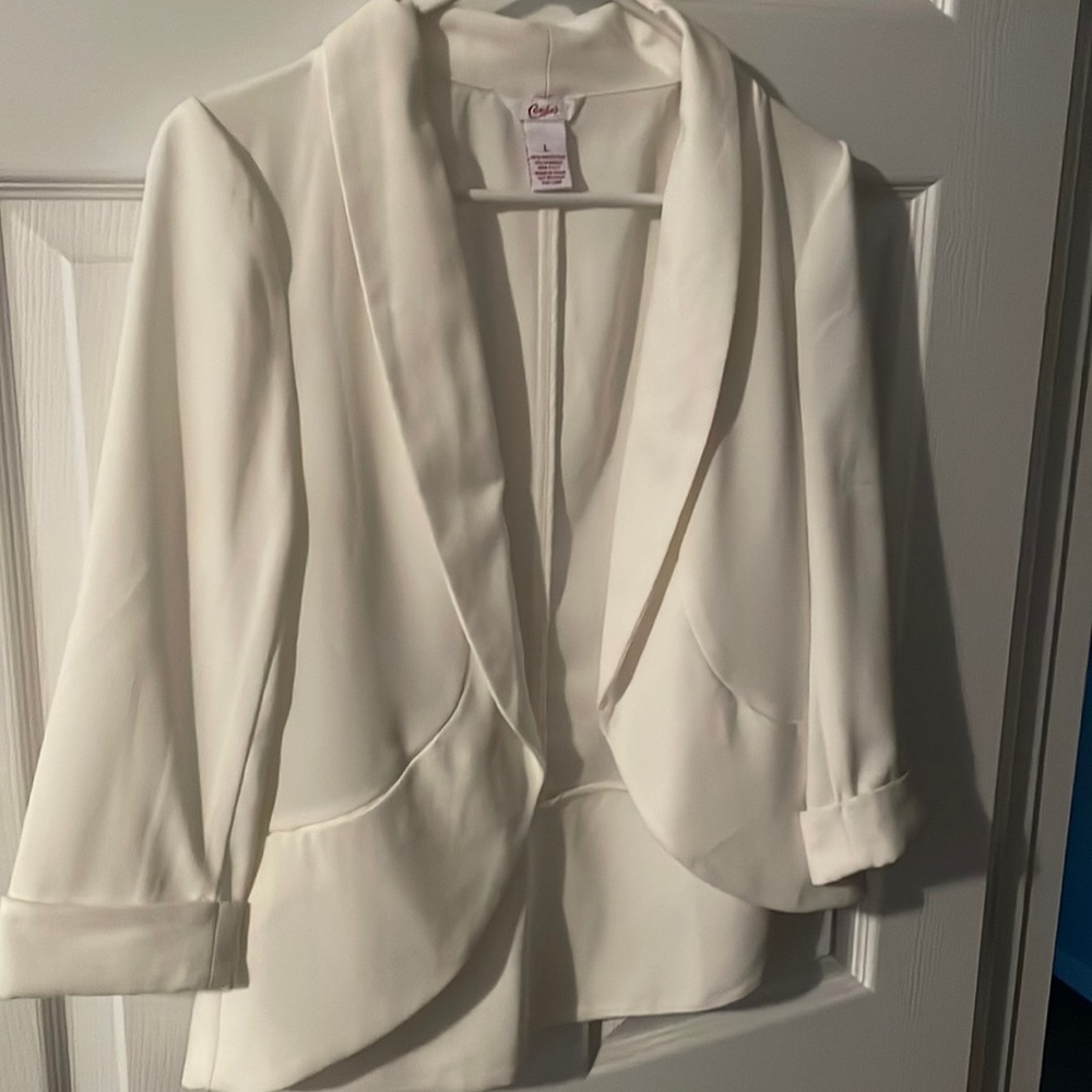 White Dress Jacket Size L